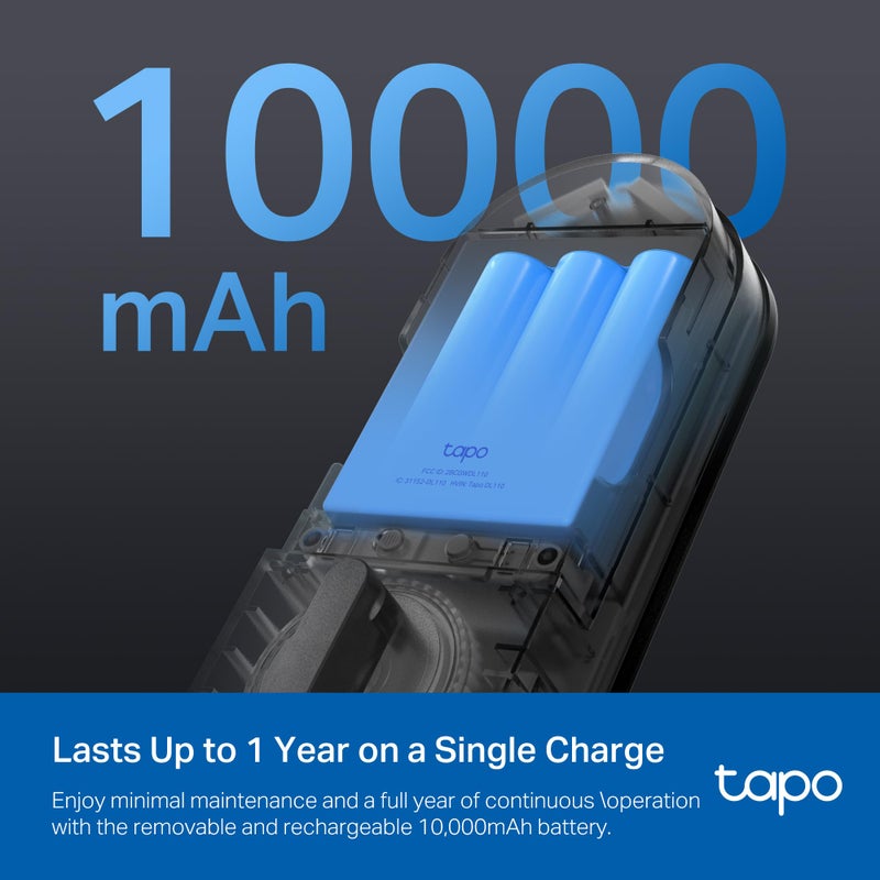 tapo TP-Link Tapo Smart Door Lock  Deadbolt | Keyless Entry  Fingerprint Recognition  Touchscreen Keypad & in-App Monitoring with Scheduled Access | 1-Year Rechargeable Battery | BHMA Grade 2 | Tapo DL110 - Image 4